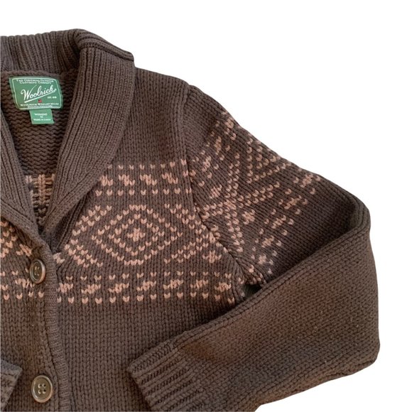 Vintage Woolrich 100% Lambs Wool Grandpa Cardigan Sweater M - Picture 2 of 6